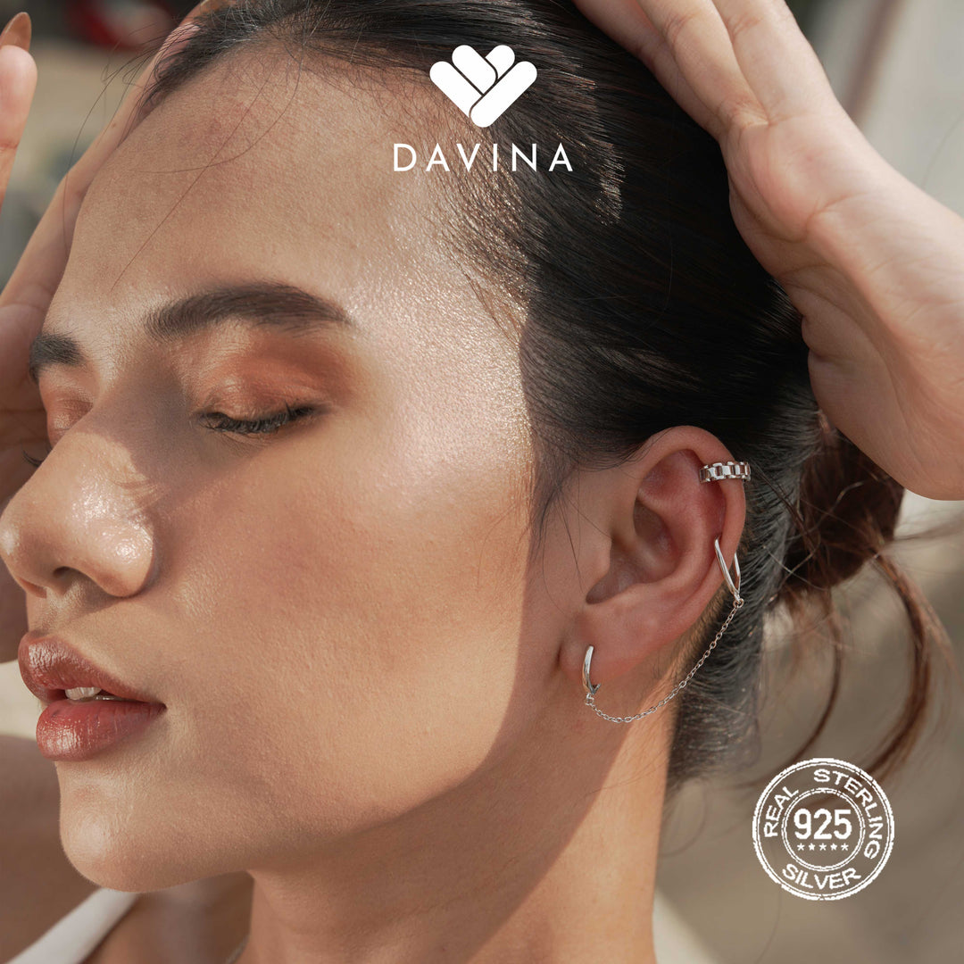DAVINA Ladies Hobbs Earrings Sterling Silver 925