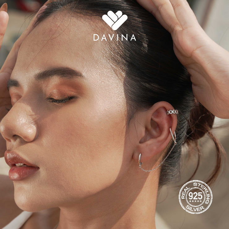 DAVINA Ladies Hobbs Earrings Sterling Silver 925