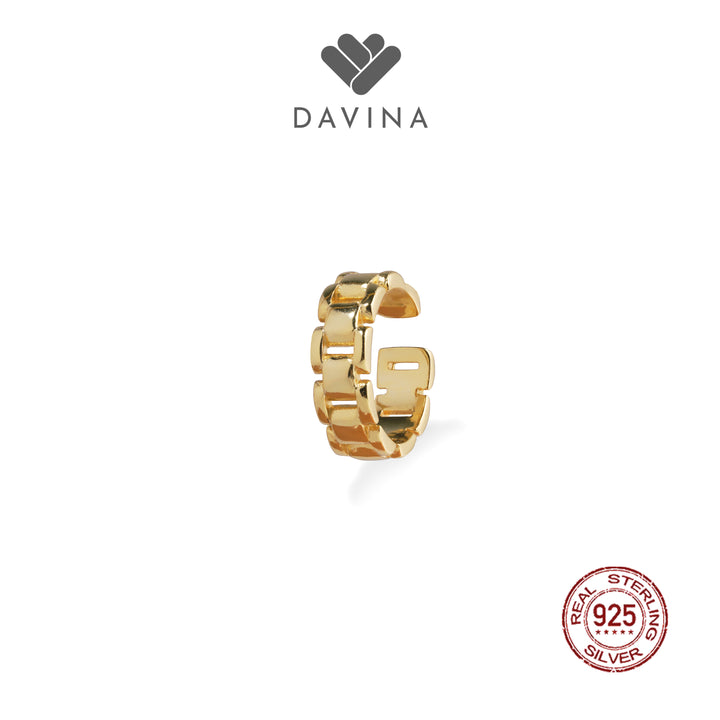 DAVINA Ladies Hobbs Earrings Gold Color Sterling Silver 925