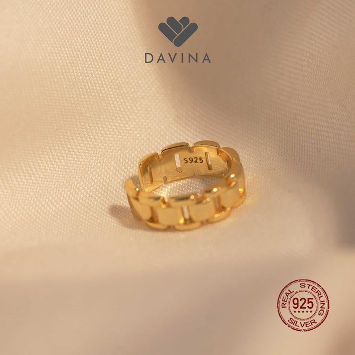 DAVINA Ladies Hobbs Earrings Gold Color Sterling Silver 925