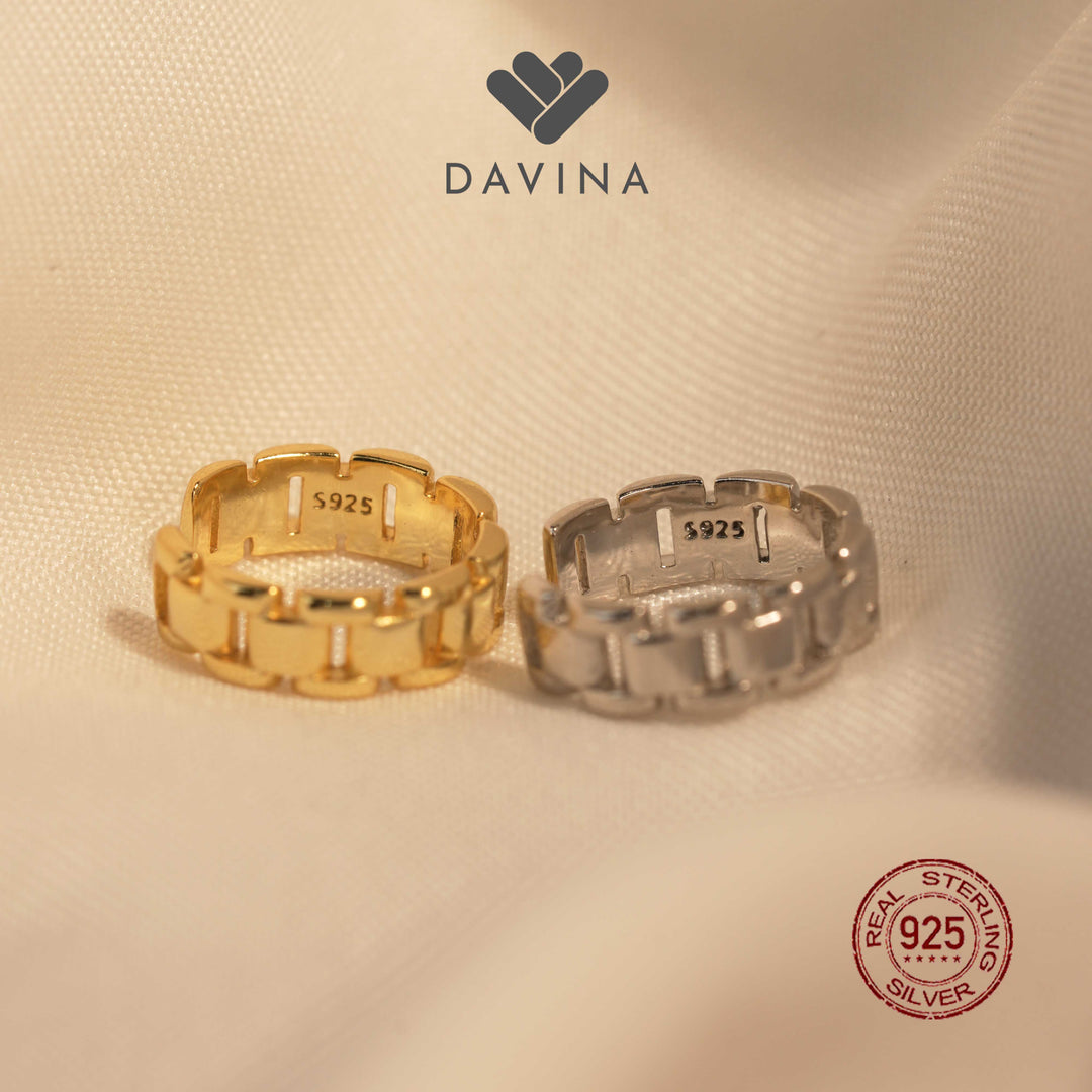 DAVINA Ladies Hobbs Earrings Gold Color Sterling Silver 925