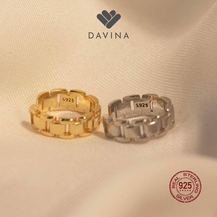 DAVINA Ladies Hobbs Earrings Gold Color Sterling Silver 925