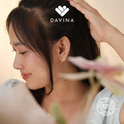DAVINA Ladies Twilla Earrings Gold Color Sterling Silver 925