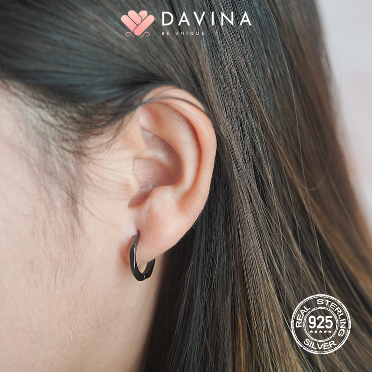 DAVINA Ladies Meila Earrings Black Color S925