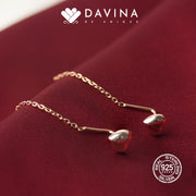 DAVINA Ladies Belene Earrings Rose Gold Color Sterling Silver 925