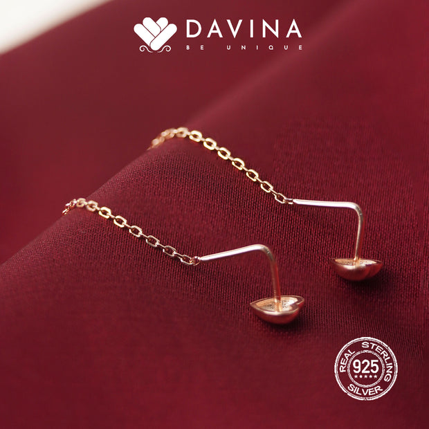 DAVINA Ladies Belene Earrings Rose Gold Color S925