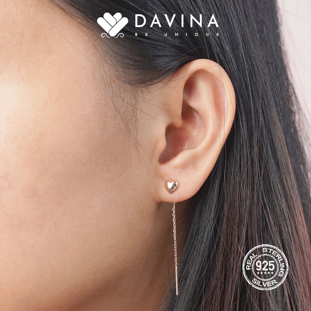 DAVINA Ladies Belene Earrings Rose Gold Color S925