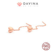 DAVINA Ladies Belene Earrings Rose Gold Color Sterling Silver 925