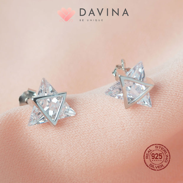 Davina Ladies Ruth Earrings Silver Color S925