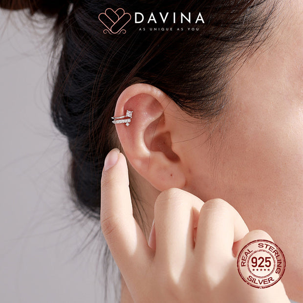 DAVINA Ladies Linda Earrings Sterling Silver 925