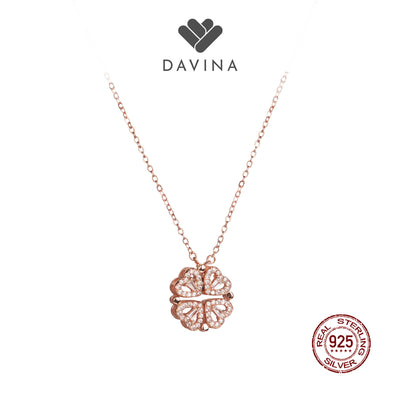 DAVINA Ladies Lexa Necklace Rose Gold Color Sterling Silver 925