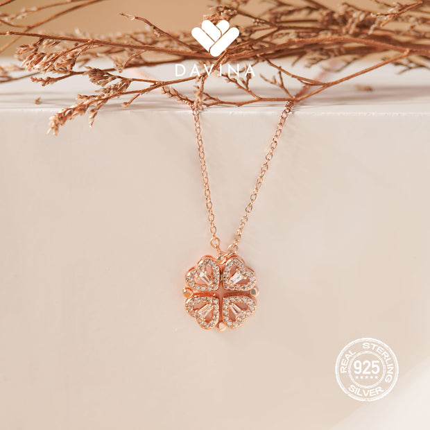 DAVINA Ladies Lexa Necklace Rose Gold Color S925