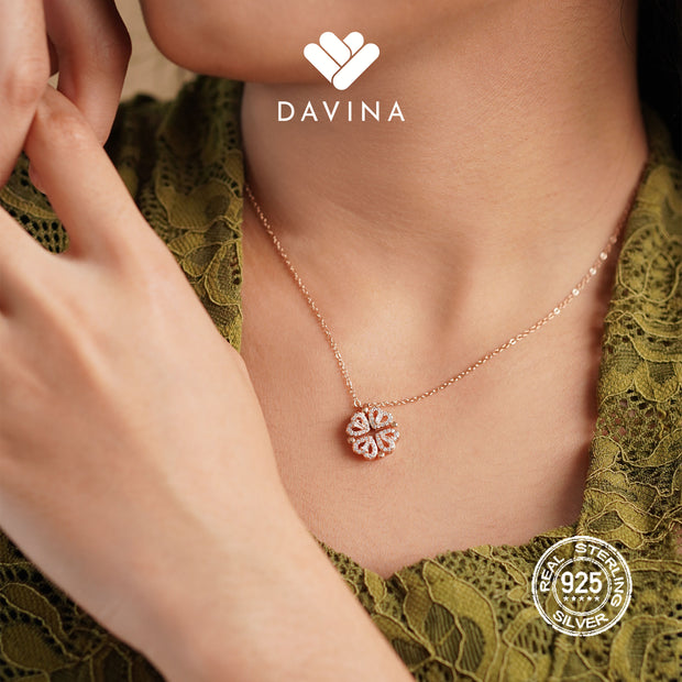 DAVINA Ladies Lexa Necklace Rose Gold Color S925