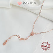 DAVINA Ladies Viore Necklace Rose Gold Color Sterling Silver 925