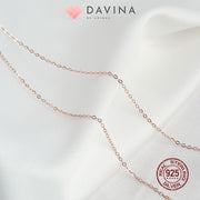 DAVINA Ladies Viore Necklace Rose Gold Color Sterling Silver 925