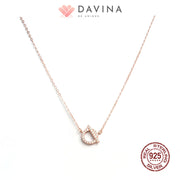 DAVINA Ladies Viore Necklace Rose Gold Color Sterling Silver 925