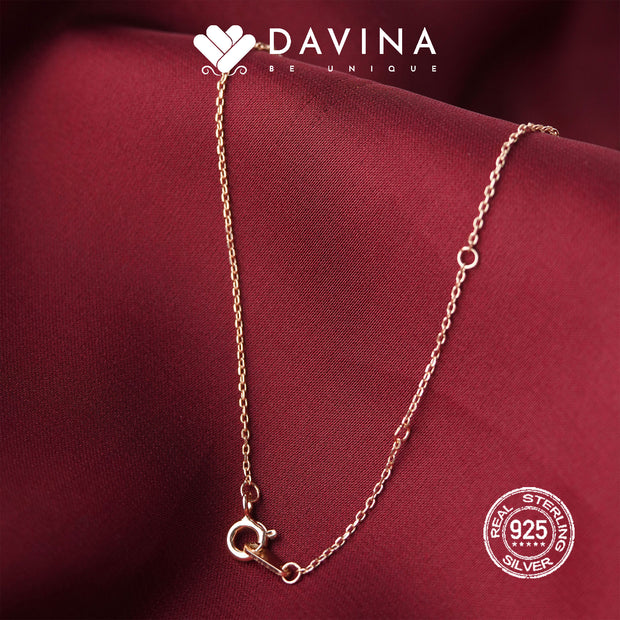 DAVINA Ladies Amore Necklace Rose Gold Color S925