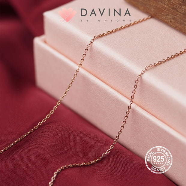 DAVINA Ladies Amore Necklace Rose Gold Color S925