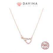 DAVINA Ladies Amore Necklace Rose Gold Color S925