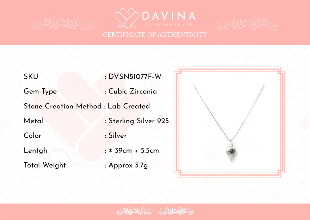 DAVINA Ladies Seline Necklace Sterling Silver 925