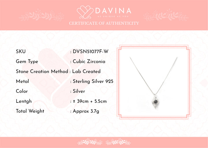 DAVINA Ladies Seline Necklace Sterling Silver 925