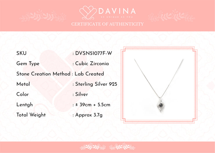 DAVINA Ladies Seline Necklace Sterling Silver 925