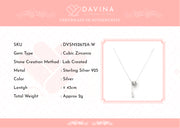 Davina Ladies Beatrix Necklace Silver Color S925