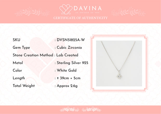 Davina Ladies Evie Necklace Sterling Silver 925