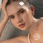 DAVINA Ladies Danicha Necklace Gold Color Sterling Silver 925