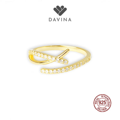 DAVINA Ladies Ziva Ring Yellow Color Sterling Silver 925