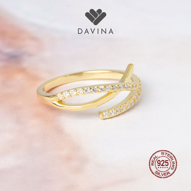 DAVINA Ladies Ziva Ring Yellow Color Sterling Silver 925