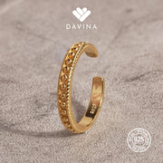 DAVINA Ladies Gerins Ring Gold Color Sterling Silver 925