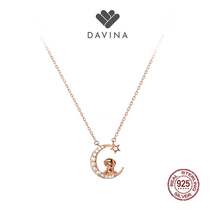 DAVINA Ladies Chinese Zodiac Necklace Rose Gold Color Sterling Silver 925