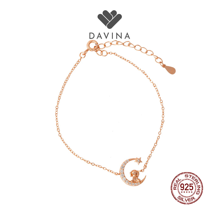 DAVINA Ladies Chinese Zodiac Bracelet Rose Gold Color  Sterling Silver 925