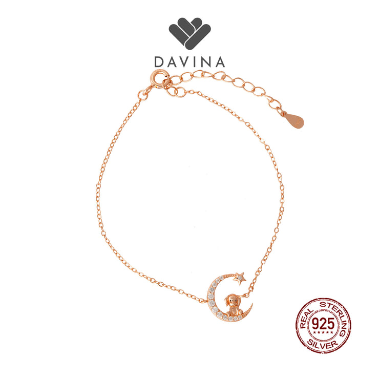 DAVINA Ladies Chinese Zodiac Bracelet Rose Gold Color  Sterling Silver 925