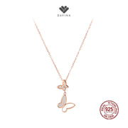 DAVINA Ladies Fonnie Necklace Rose Gold Plated Sterling Silver 925