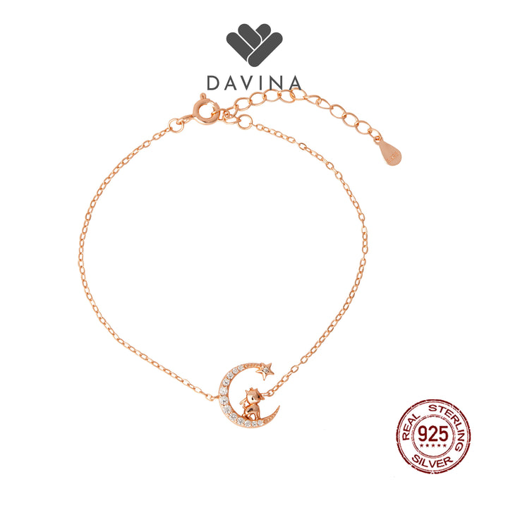 DAVINA Ladies Chinese Zodiac Bracelet Rose Gold Color  Sterling Silver 925