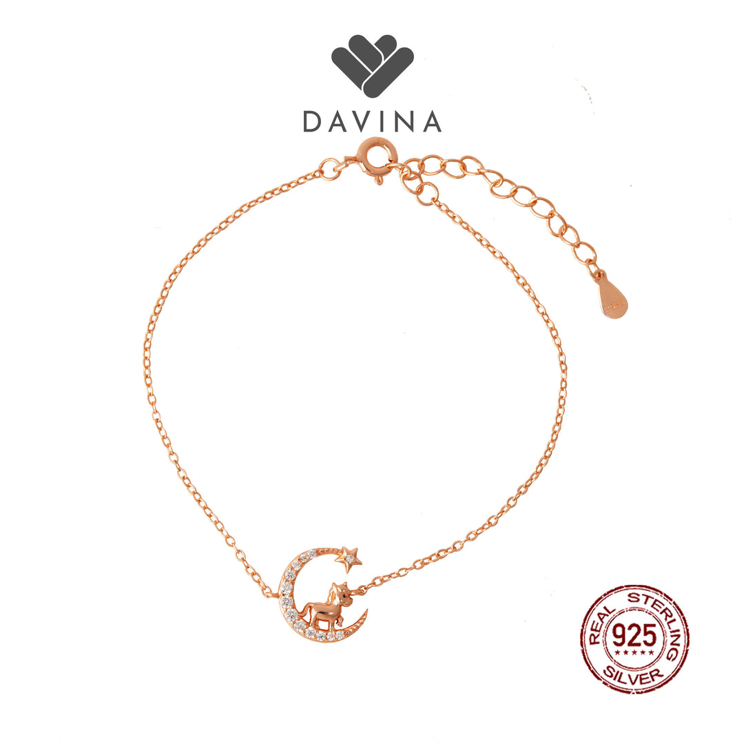 DAVINA Ladies Chinese Zodiac Bracelet Rose Gold Color  Sterling Silver 925
