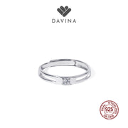 DAVINA Couple Jerome Jessica Rings Sterling Silver 925