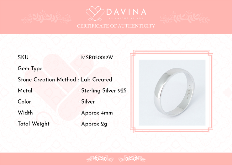 DAVINA Men Daven Ring Silver Color S925