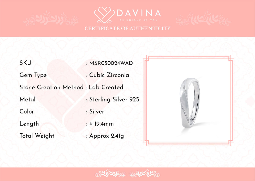 DAVINA Couple Andrew Alica Rings Sterling Silver 925