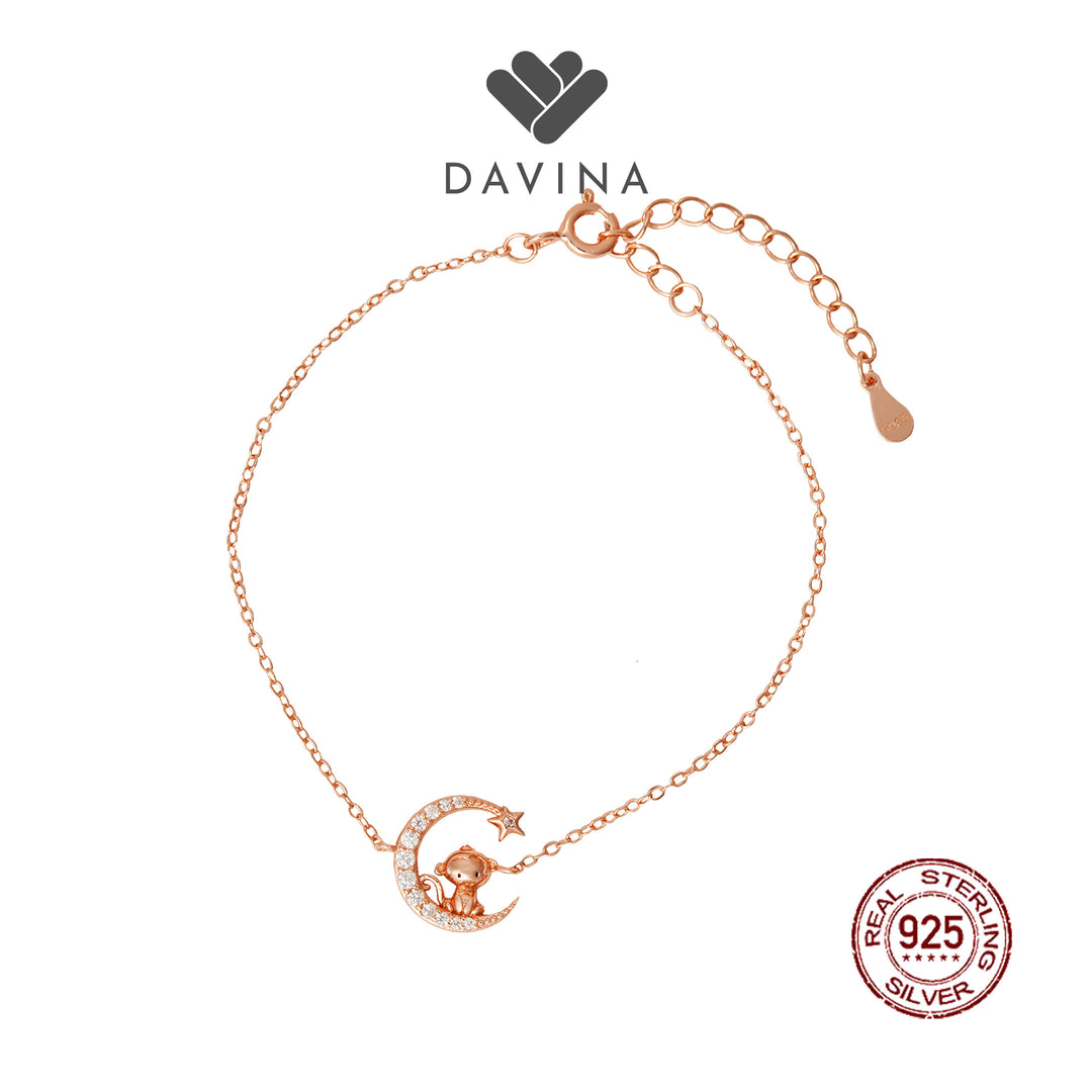 DAVINA Ladies Chinese Zodiac Bracelet Rose Gold Color  Sterling Silver 925