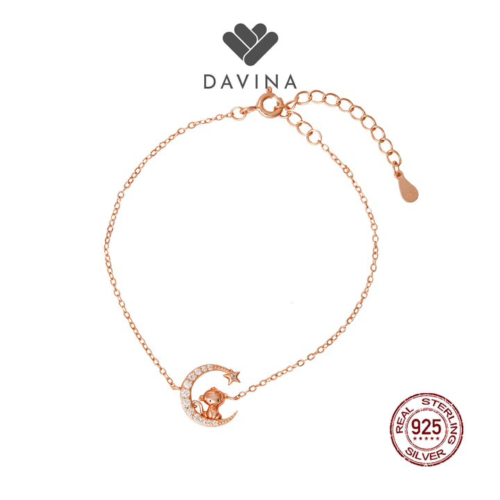 DAVINA Ladies Chinese Zodiac Bracelet Rose Gold Color  Sterling Silver 925