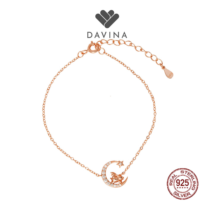 DAVINA Ladies Chinese Zodiac Bracelet Rose Gold Color  Sterling Silver 925
