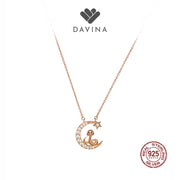 DAVINA Ladies Chinese Zodiac Necklace Rose Gold Color S925