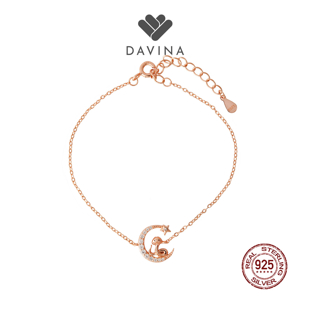 DAVINA Ladies Chinese Zodiac Bracelet Rose Gold Color  Sterling Silver 925