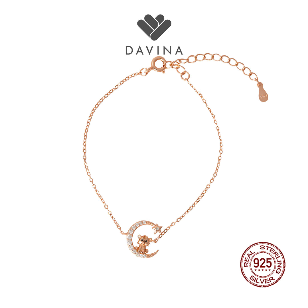 DAVINA Ladies Chinese Zodiac Bracelet Rose Gold Color  Sterling Silver 925