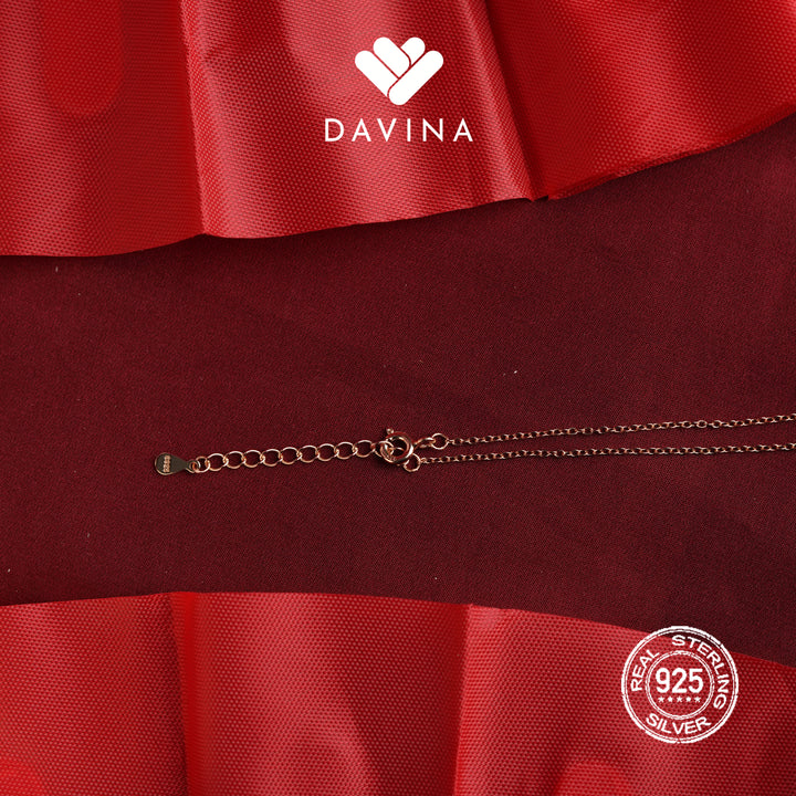 DAVINA Ladies Castore Anklet Rose Gold Sterling Silver 925