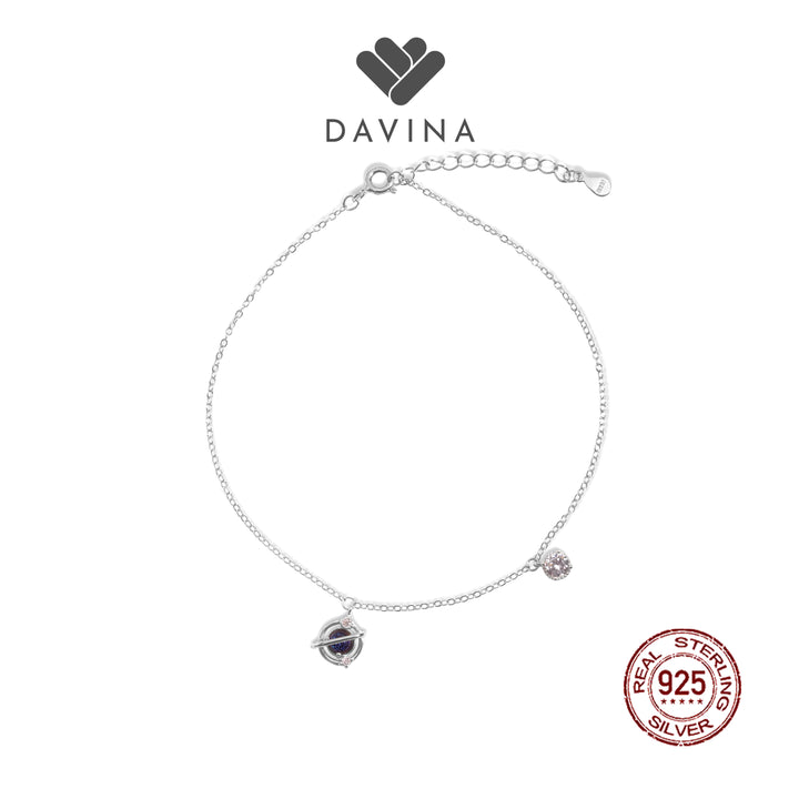 DAVINA Ladies Castore Anklet Sterling Silver 925