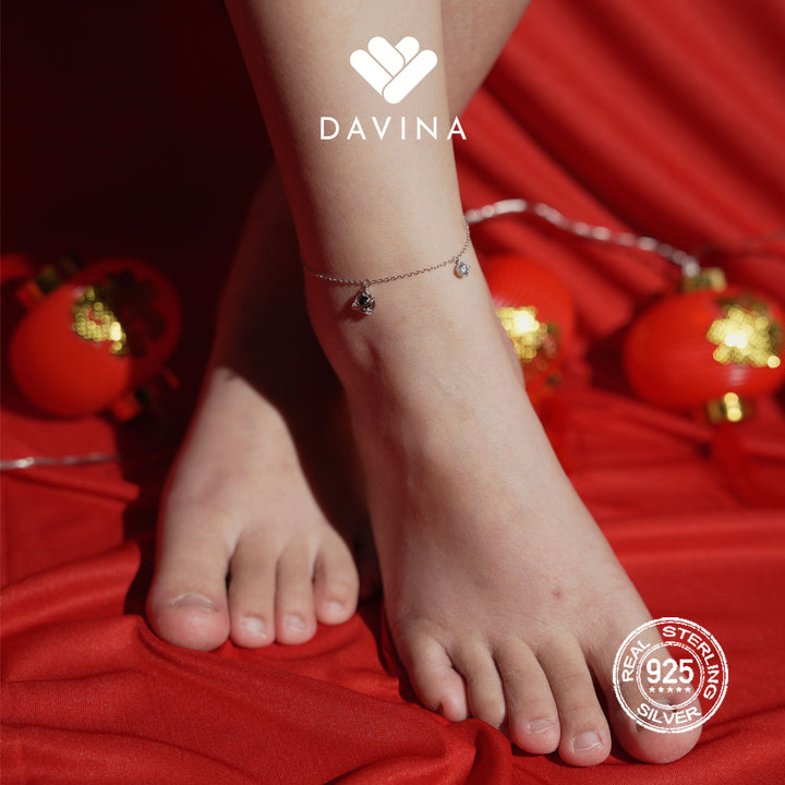 DAVINA Ladies Castore Anklet Sterling Silver 925